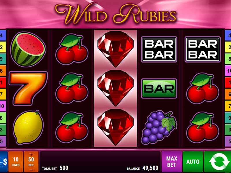 Wild Rubies Online Slot Spiel