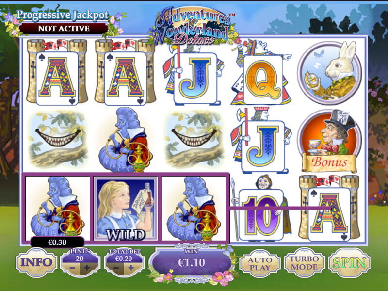 Adventures In Wonderland Spielautomat kostenlos online spielen